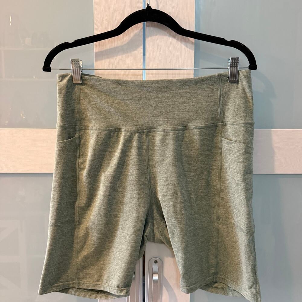 Laundry Heathered Green Bike Shorts, Size X-Large
